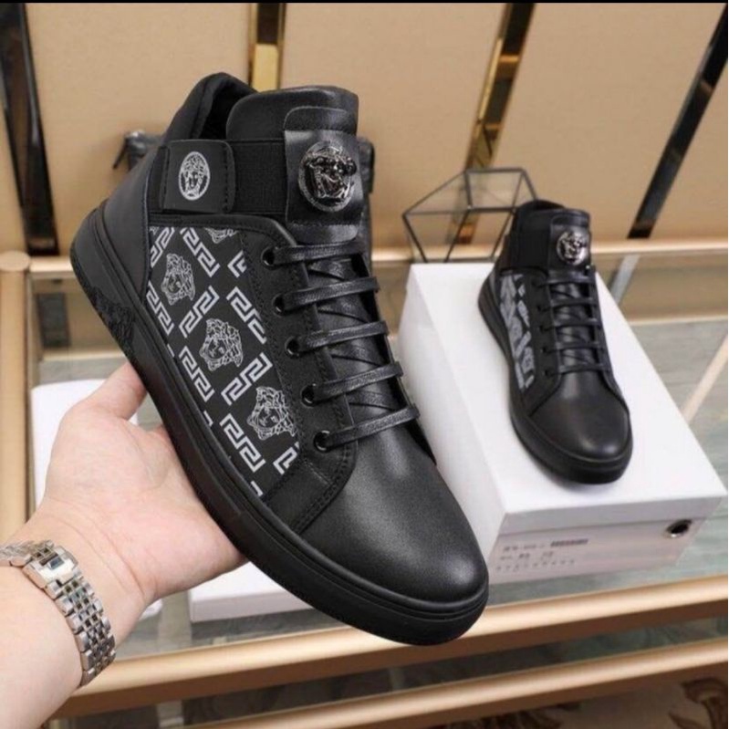 siap cod sepatu sneaker kets V mirror vip shoes leather type lv 3780 kulit cowok