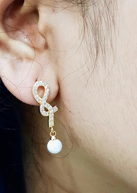 Anting mutiara anting wanita anting tusuk lapis emas permata