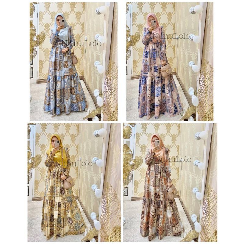 lutfia dress gamis muslimah original by nunulolo