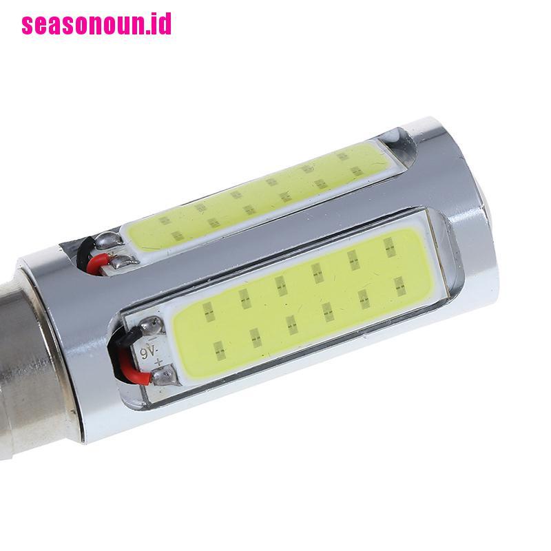 【seasonoun】1X white cOB LED motor bike/ATV headlight bulb fog light H6M PX15d P