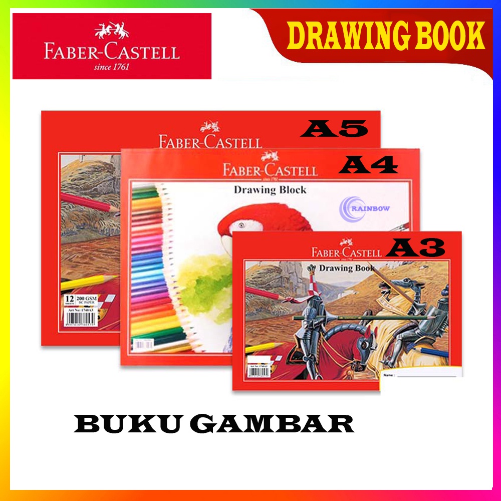 

FABER CASTELL DRAWING BOOK A3 / A4 / A5 BUKU GAMBAR