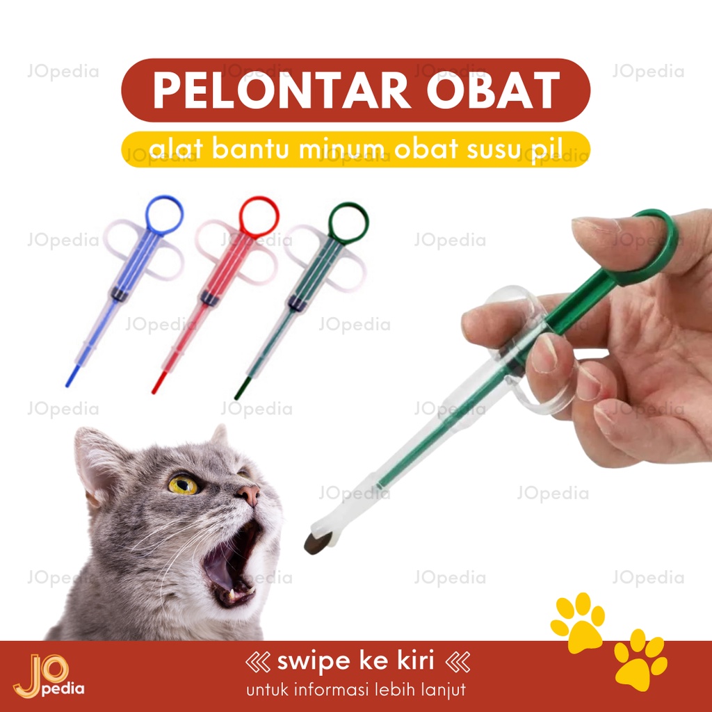 PELONTAR OBAT Kucing Anjing Alat Bantu Minum Obat Susu Pil Feeding Kit