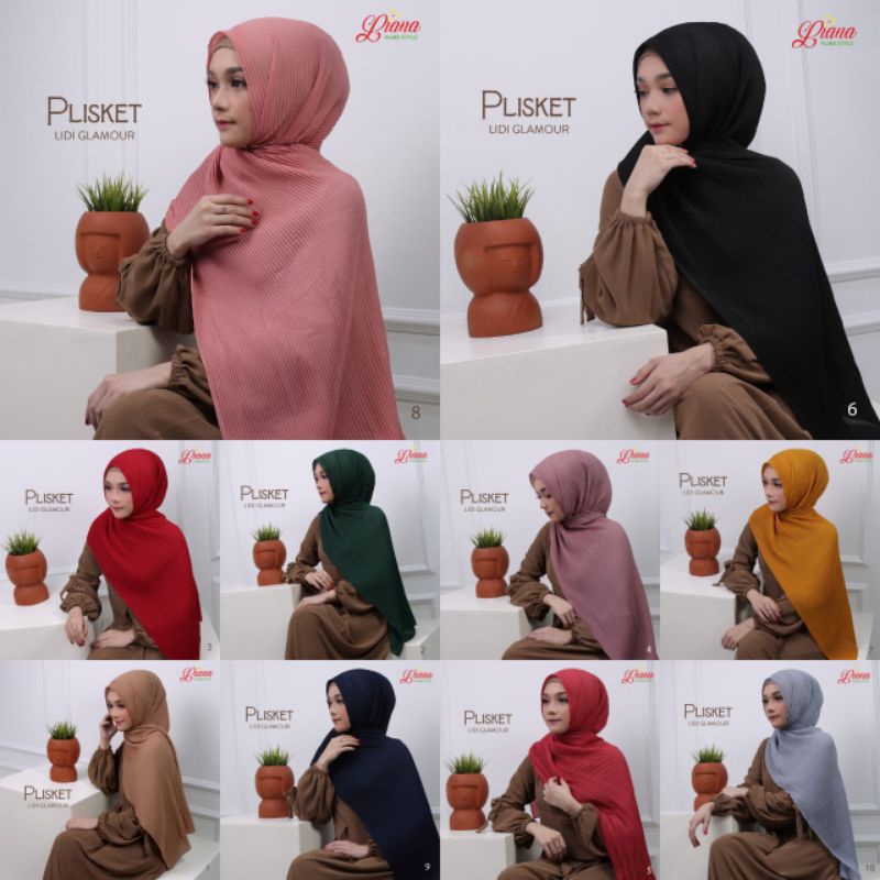 Pasmina Plisket Lidi Glamour Ori LIANA Hijab