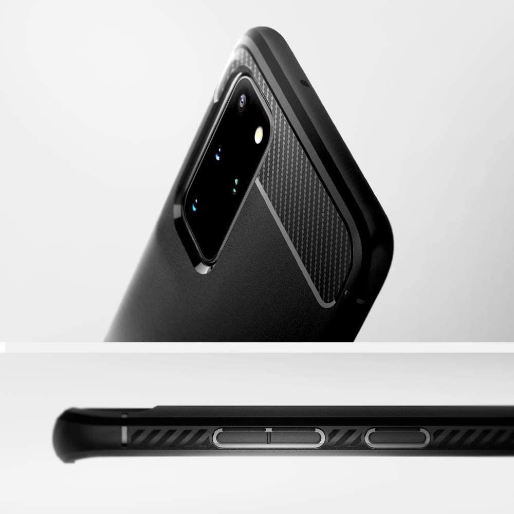 Case Samsung Galaxy S20 Ultra / S20 Plus / S20 Spigen Rugged Armor Carbon Softcase Casing