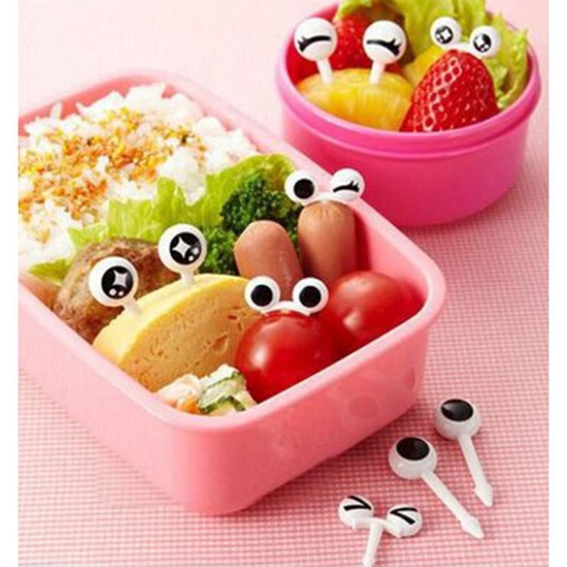 Set Isi 10 Garpu Buah Mata Emoticon Food Picks Garpu Set Buah  Garpu Mini Garpu Buah Mini Lucu