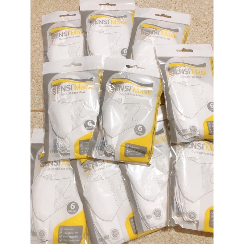 Masker Sensi Duckbill Sachet isi 6 pc Original 100% ( BUKAN REPACK)