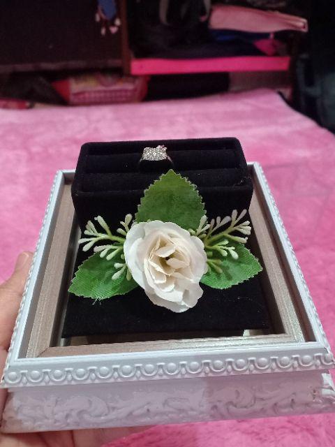 Kotak Cincin Frame Tutup Mika Untuk Seserahan/ Lamaran Fc