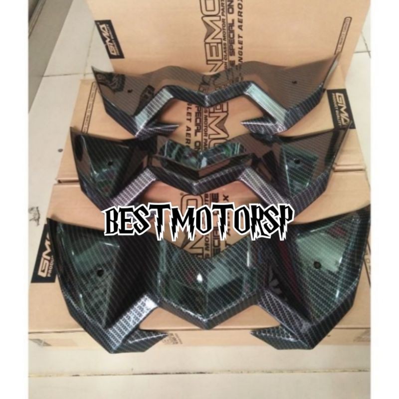 Winglet Carbon Nemo Yamaha Aerox 155 Kumis Carbone Aerox Nemo Asli