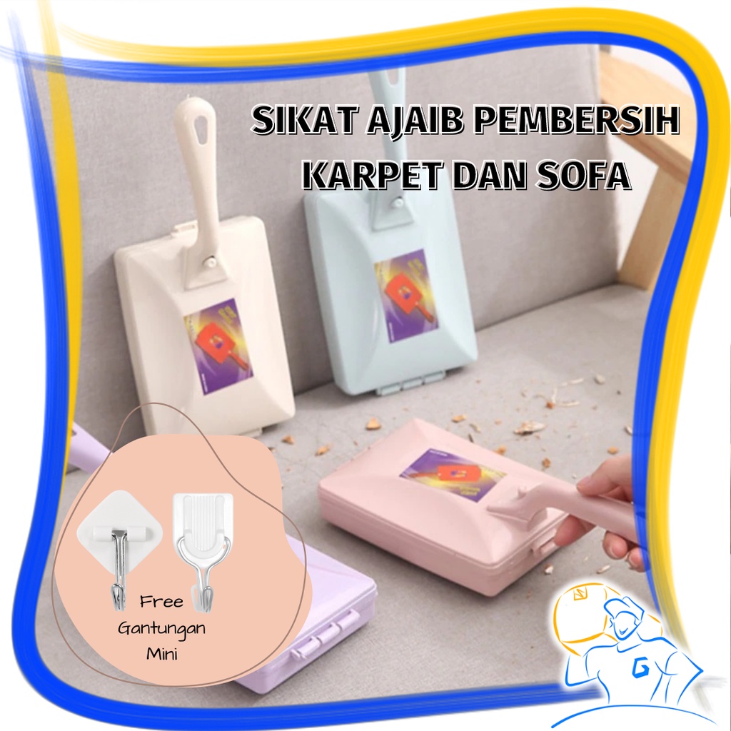 Sikat Karpet Ajaib 3in1 Serbaguna Gagang Alat Pembersih Bulu Sofa Kasur Kotoran Debu Magic Brush