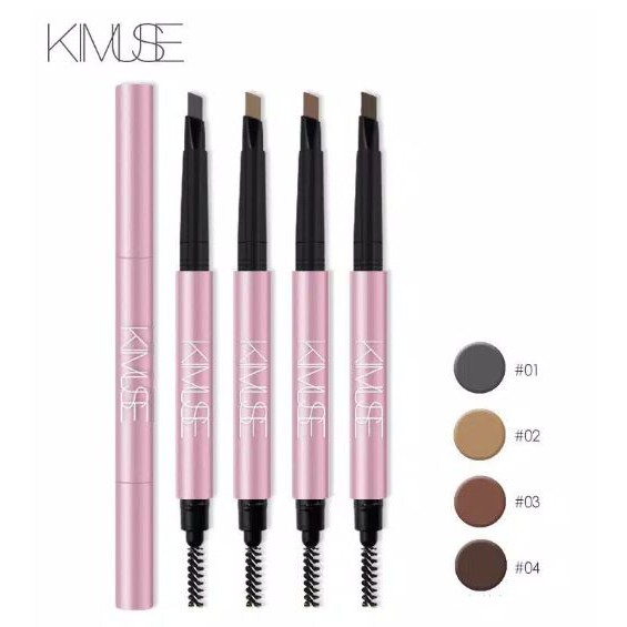 (READY &amp; ORI) Kimuse Long-Wear Skinny Brow Pencil With Brush Pensil Alis 605