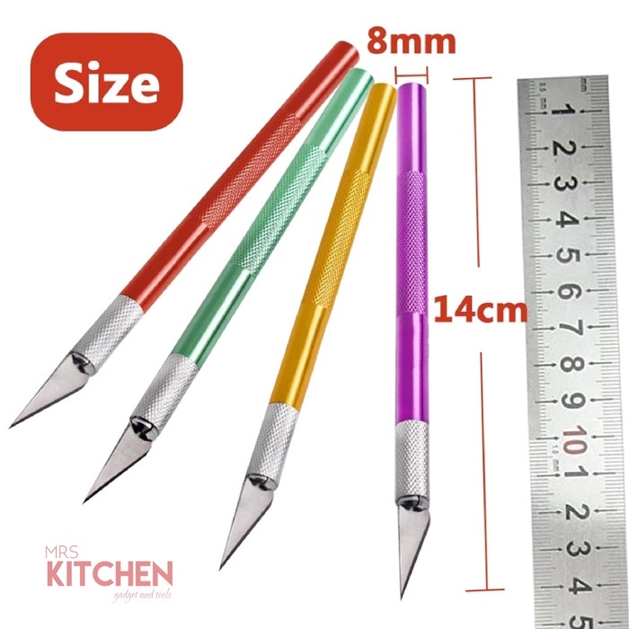 

KUE-PENGHIAS-ALAT- PISAU MODELING HOBBY KNIFE CARVING ART CRAFT PEN TOOLS WITH 6 BLADES -ALAT-