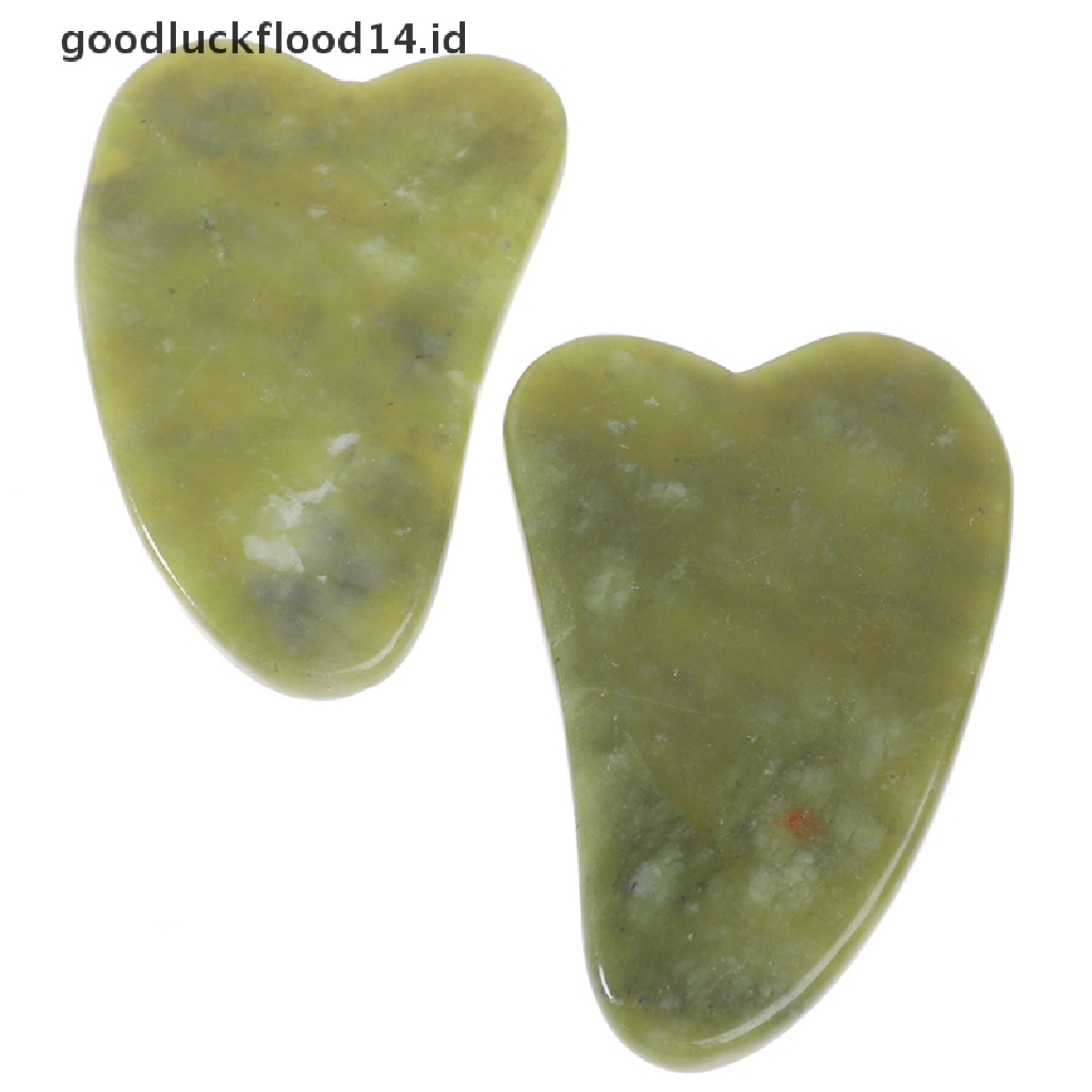 [OOID] Gua Sha Natural Green Jade Quartz Crystal Stone Crystal Bodys Massage Board Tool  ID