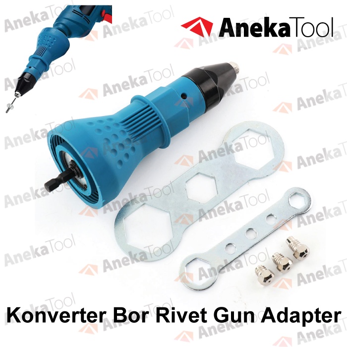 Rivet Gun Adapter Konverter Bor Adaptor Tang Paku Rivet Alumunium