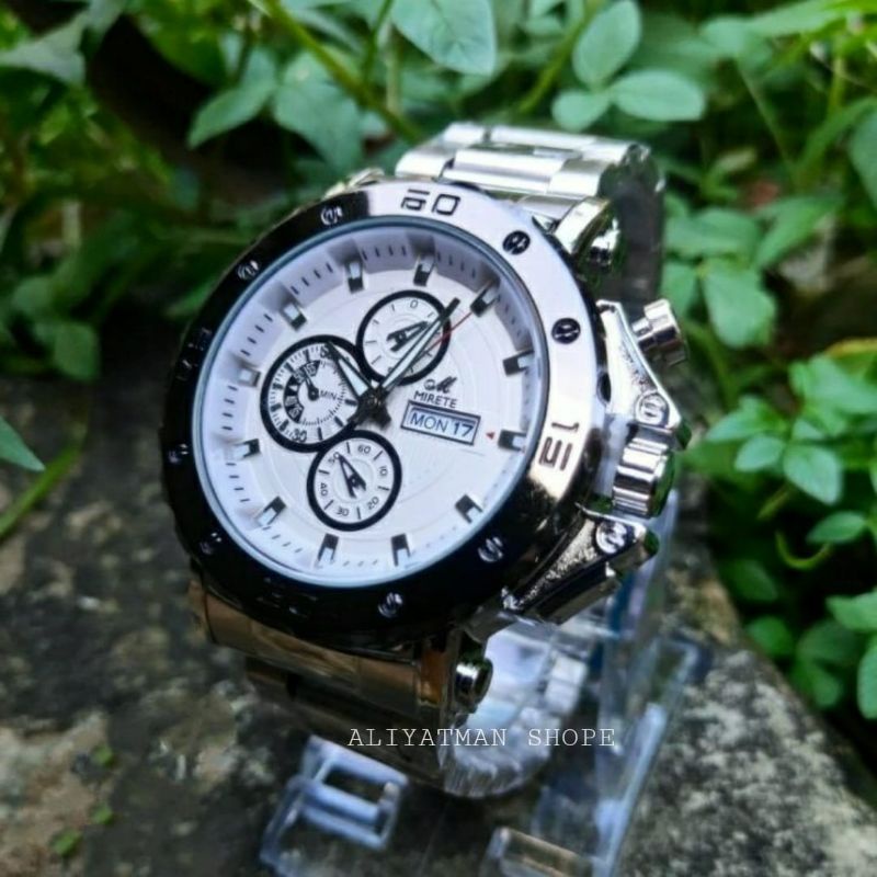 JAM TANGAN MIRETE TIPE TERBARU GOLD MODEL SIMPLE DAN MEWAH / FASHION PRIA JAM TANGAN PRIA RANTAI STAINLIS STEL TWATER RESISTANT COD BAYAR DI TEMPAT MIRETE ORIGINAL PREMIUM