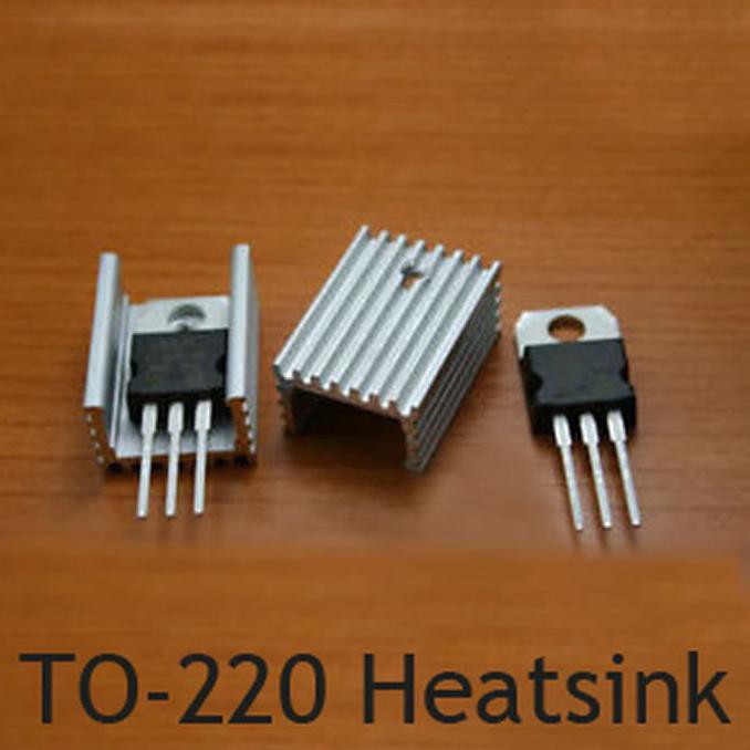 PE47457- HEATSINK TO - 220  IC TRANSISTOR 21X15X10MM ALUMINIUM HEAT SINK AI89 T54R8YS