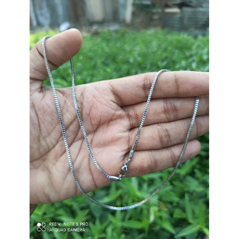 KALUNG TITANIUM MILANO KACA KECIL 1.5 WARNA SILVER