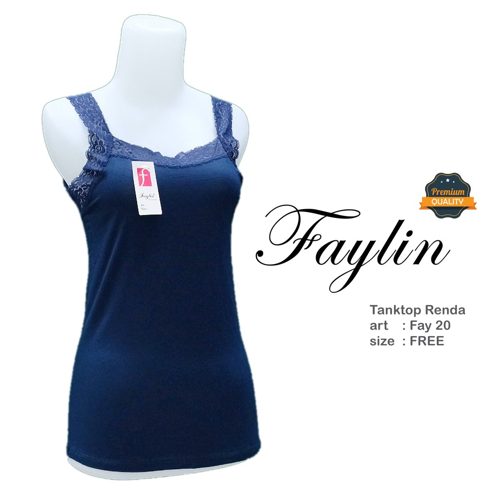 FAYLIN | Tanktop Wanita RENDA Rayon Spandex / Tank Top L-XXL / art FAY 20