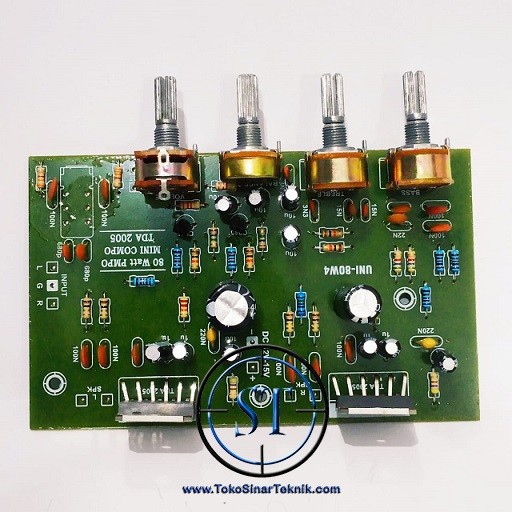 Kit Power Amplifier AX-80 2X40 Watt IC TDA-2005 ST DC 12V Min 3A Stereo Mobil Motor Ampli