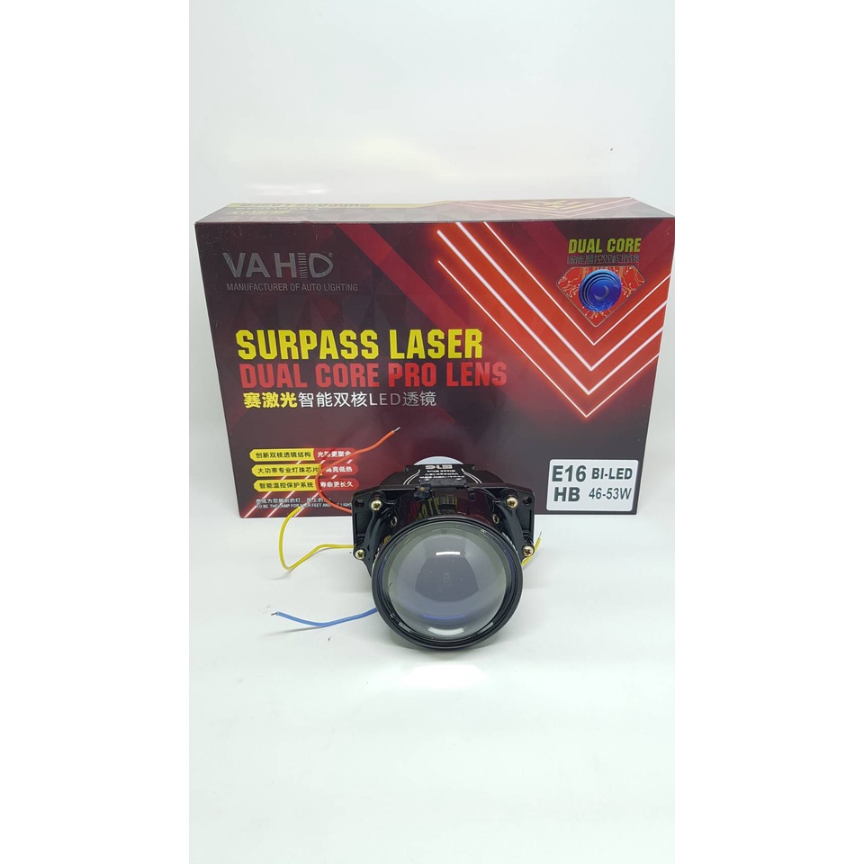 BiLed Sniper Projector Projie Led Bi led Bi-LED Vahid  E16 Hi-Low Surpass Laser Dual Core Satuan