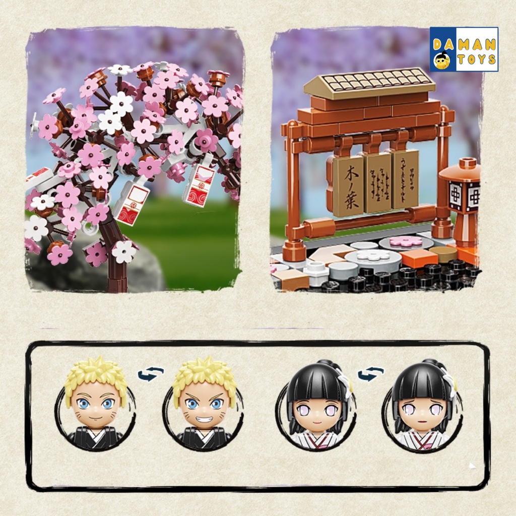 Keeppley Naruto Shippuden Habitat Brick Set Ichiraku Ramen Series - Wedding Naruto Hinata