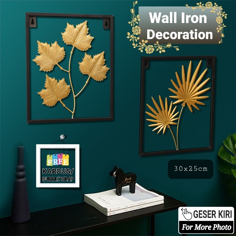 TBI Hiasan Dinding 30x25cm Wall Decoration Pajangan Gantungan Dinding Emas