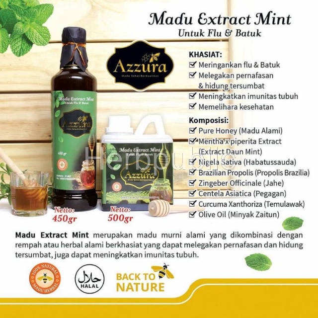 

Herbpublic - Madu Extract Mint untuk Flu Batuk 450 gr