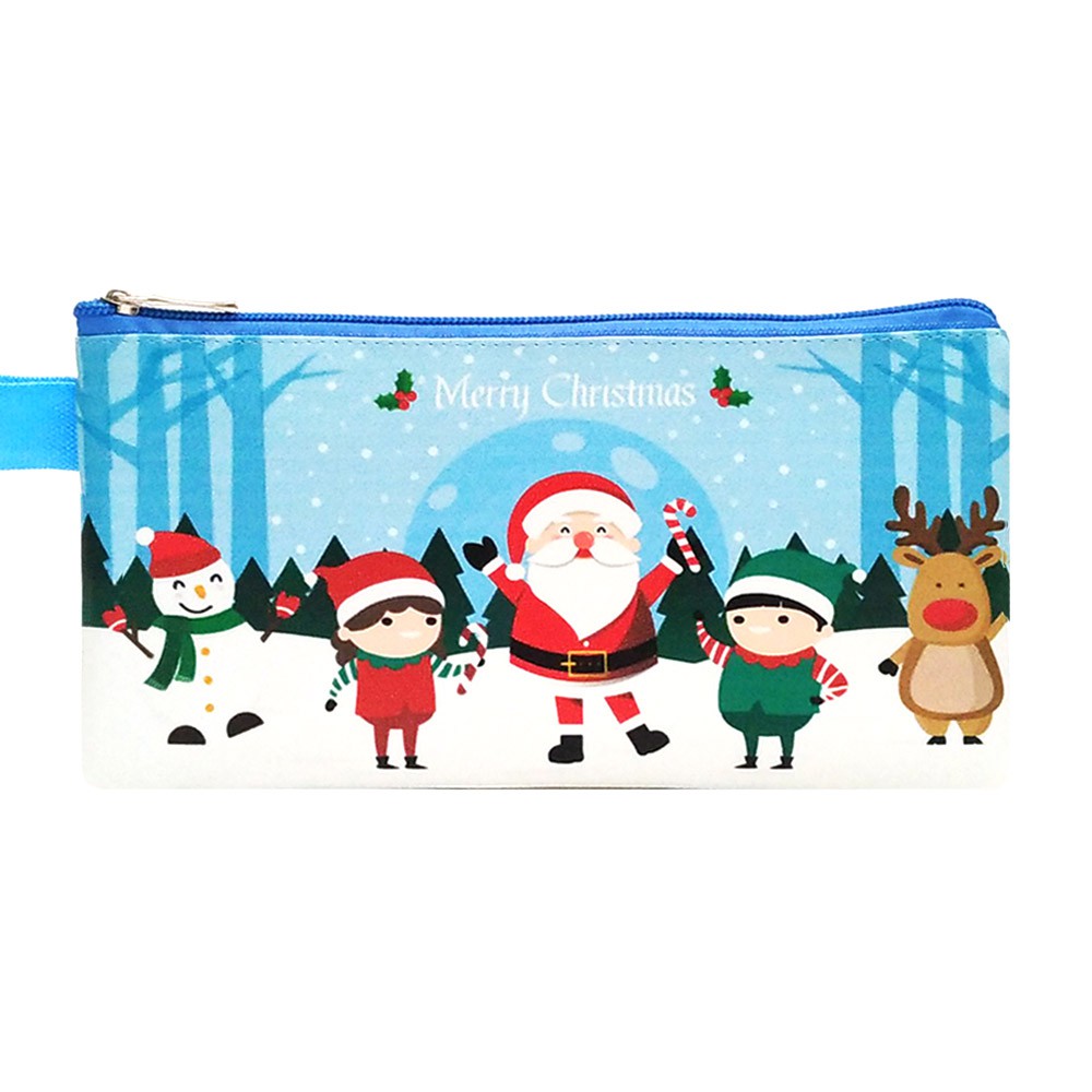 Mini Case Natal 3 Santa Kids Biru Muda Tempat Pensil Karakter Anak Souvenir Natal Sekolah Minggu Shopee Indonesia