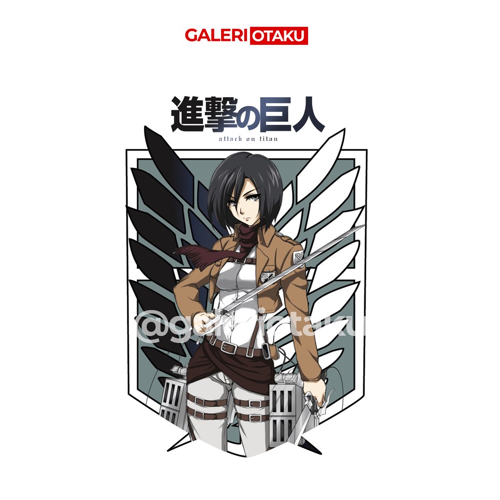 TOTE BAG KANVAS ANIME ATTACK ON TITAN / MIKASA ACKERMAN 2 / TOTE BAG UNISEX / TOTE BAG ANIME