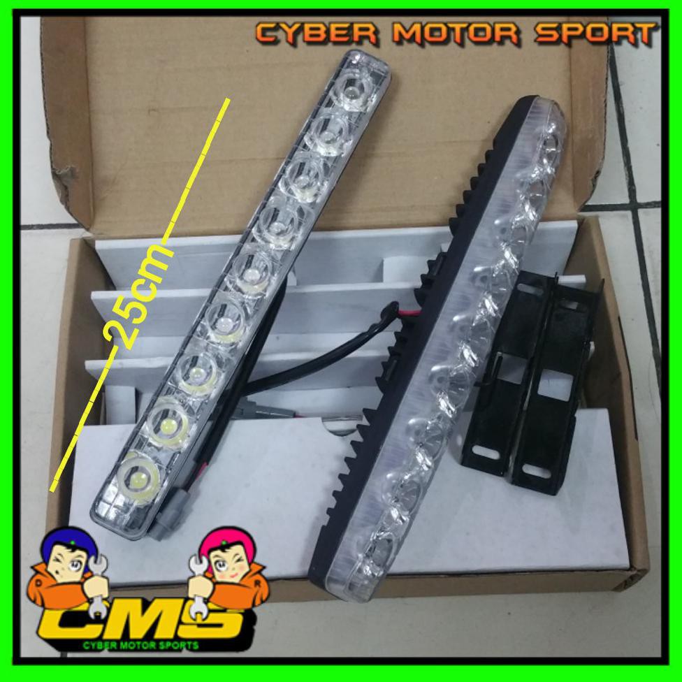 E0919 Led Drl 25 Cm. Lampu Led Drl Panjang Universal. Led Drl 9 Titik. Led Drl Super Terang New