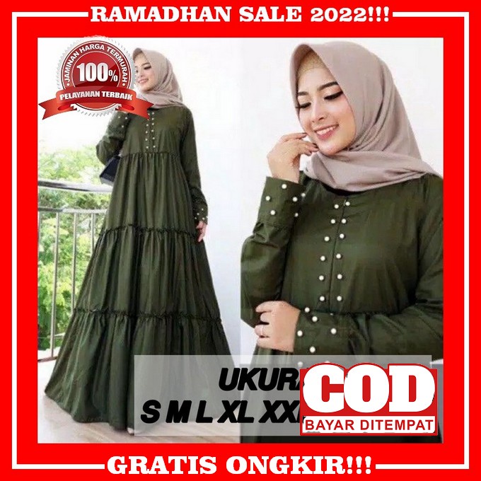 Ukhti Ladies Gadis Syari Terbaru Terkenal Sahara Set Cadar Gamis Wanita Muslim Jumbo Dres Polos / Le