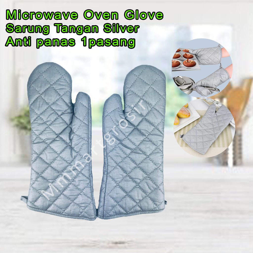 Microwave Oven Glove / Sarung Tangan Silver / Sarung Tangan 1pasang / Anti Panas