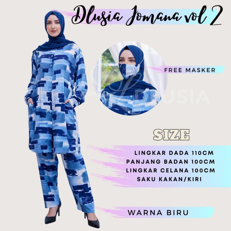 Set Rayon DLUSIA JOMANA Baju setelan rayon