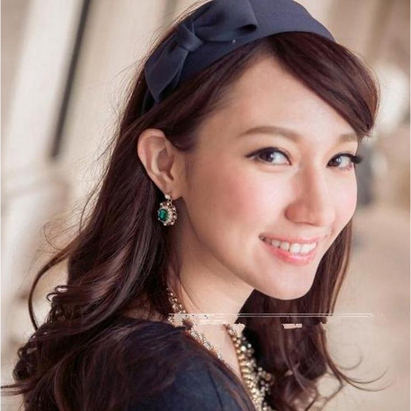 Korea retro gaya pengadilan berlian imitasi Mutiara fashion bright crystal square stud anting-anting