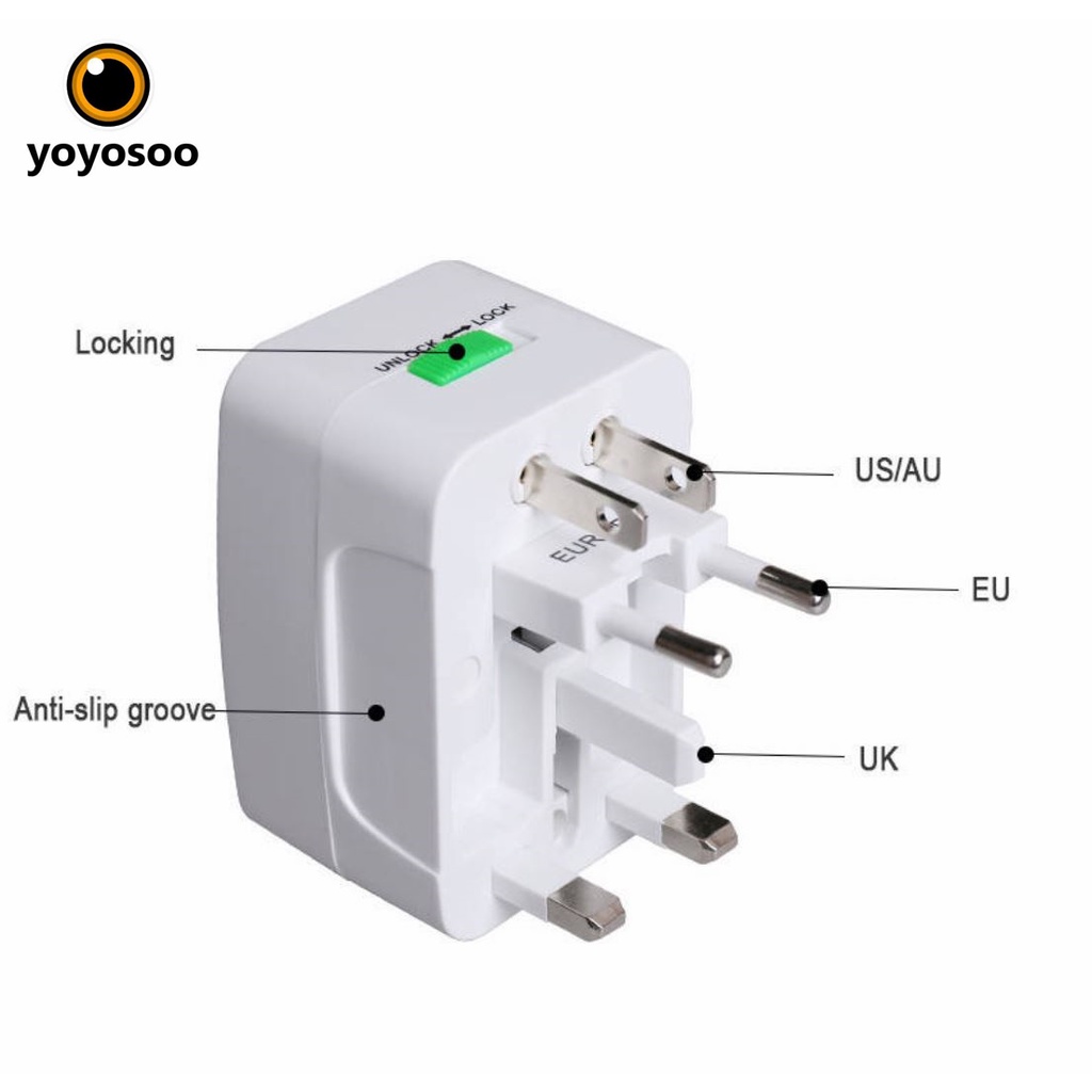 Travel Adaptor International Universal Colokan Listrik All in One copper-yoyosoo