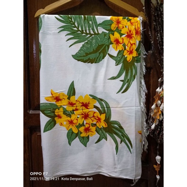SARUNG PANTAI#SARUNG BALI OLEH OLEH BALI#SARUNG PANTAI BALI#-B.putih kuning