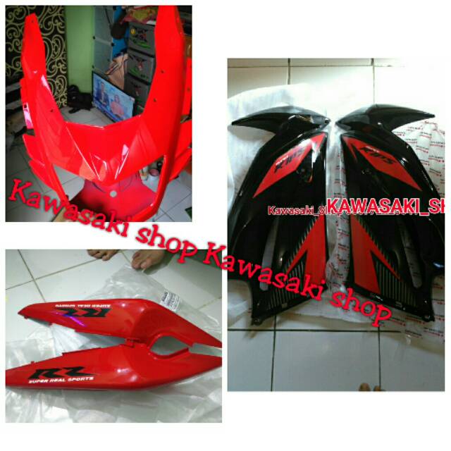 Fairing merah batok ninja rr new merah body belakang ninja rr new merah