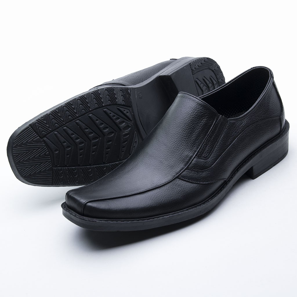  Sepatu  Pantofel  Pria Formal Kulit Asli Slip On Model 