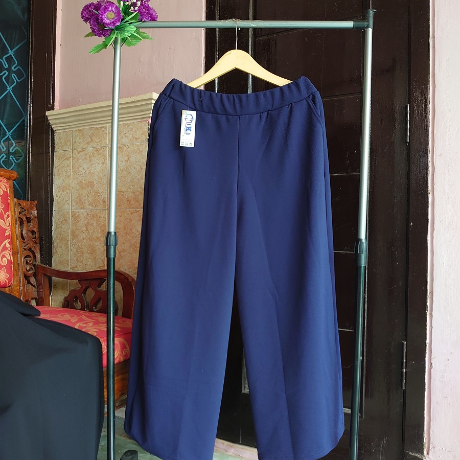 Real Pict ! Standar &amp; Big Size 5XL Ready | BB 50-95kg Ready ✔ KULOT BOHO LONGGAR ~ Crepe Waffle TEBAL &amp; MELAR | Pilihan Warna | Shopee COD celana panjang wanita/jumbo/XXXL/murah/kasual