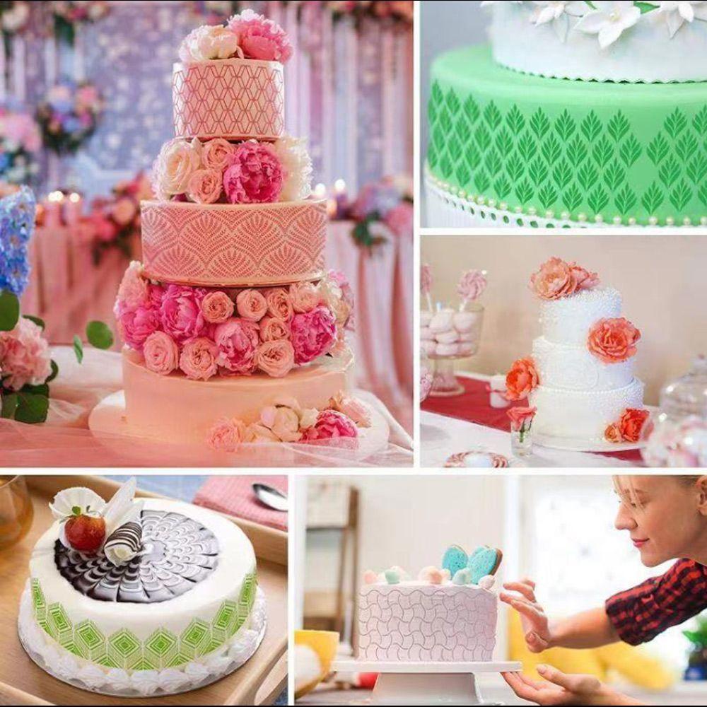 R-flower Sugar Sieve Cetakan Perlengkapan Pernikahan DIY Fondant Printing Stensil Baking Tools