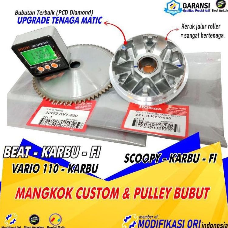 [[BISA COD]] RUMAH ROLLER BEAT KARBU RACING PULLEY RACING BEAT KARBU SCOOPY KARBU CVT BEAT KARBU PUL