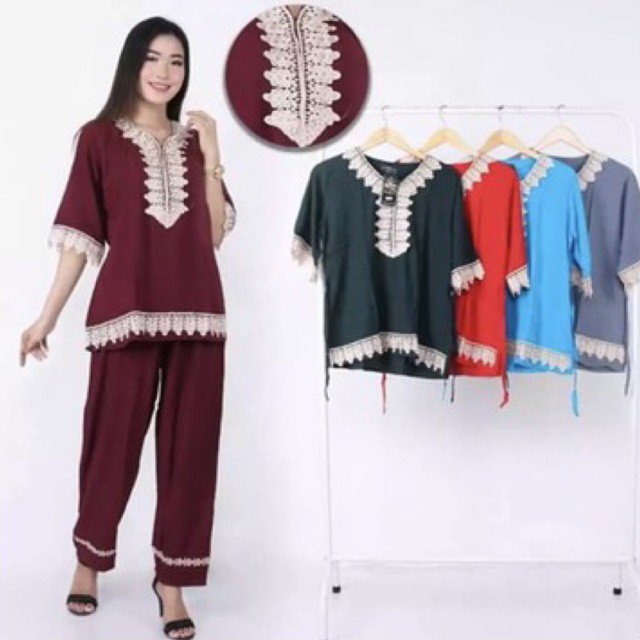 Setelan Daster Arab Celana Panjang Original Murah