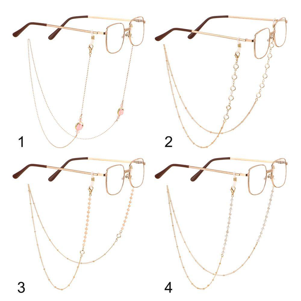 Nanas Rantai Kacamata Wanita Kristal Pemegang Tali Leher Cord Sunglasses Chains