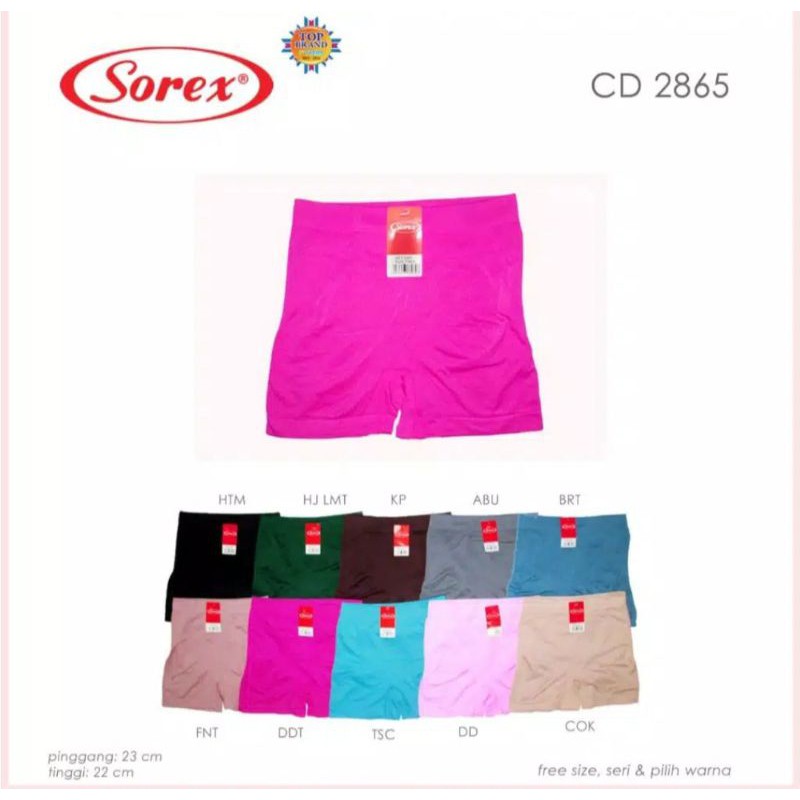 Sorex CD art 2865 celana dalam wanita segi empat seamless rajut boxer L