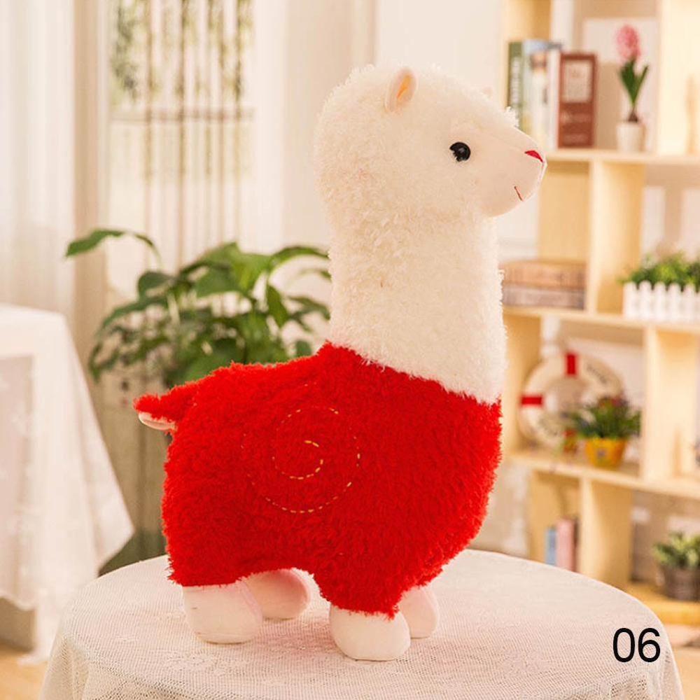 Timekey Mainan Boneka Stuffed Plush Alpaca Llama Warna Pelangi Untuk Hadiah Ulang Tahun Anak C2T7