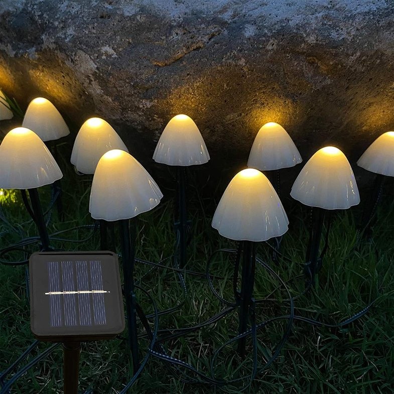 Lampu Taman Solar bentuk Jamur Mushroom garden light Tenaga Surya Otomatis Nyala Kebun LED