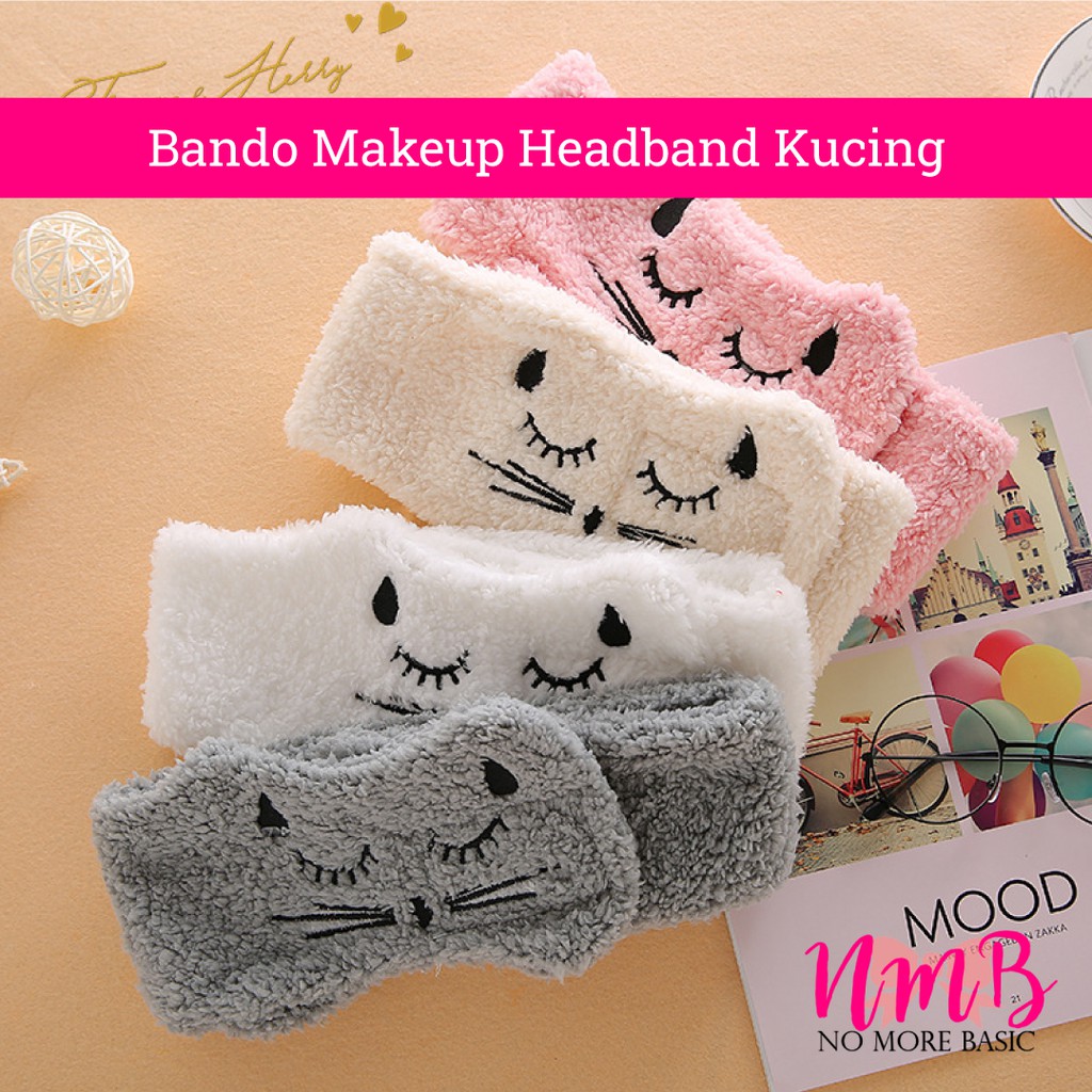 Bandana Bando Motif Kucing Hairband Korea Lucu Kucing Bando Headband Rambut Fashion Rajut