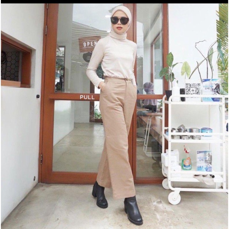 "KULOT LINEN HIGHWAIST / KULOT LINEN PREMIUM / KULOT LINEN KOREA / KULOT LINEN KANCING DEPAN / KULOT