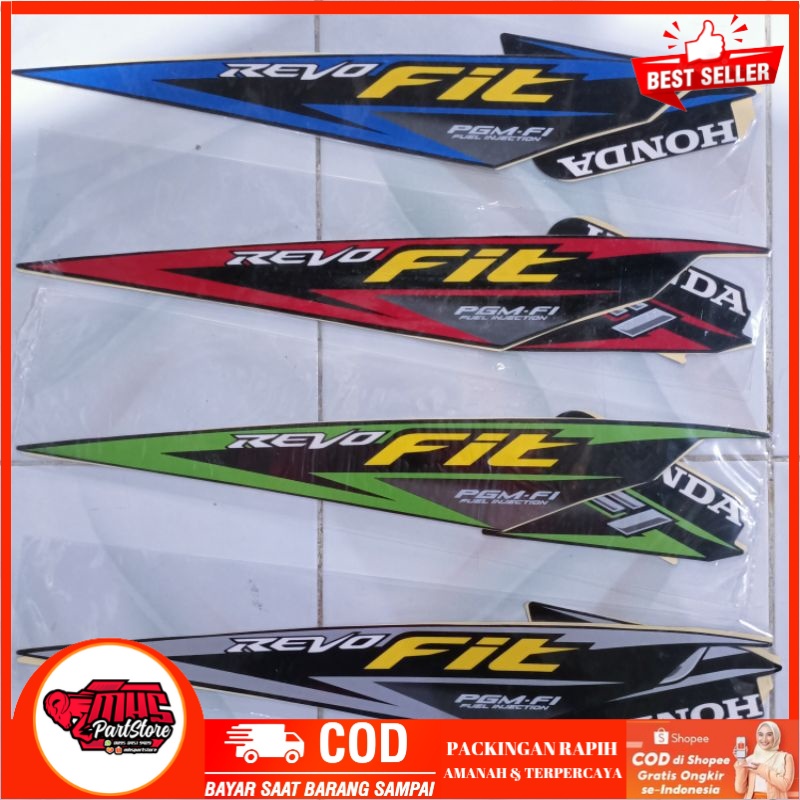 (COD) Striping Revo Fit 2017 2018 fi | sticker bodi motor revo fit injeksi TERPERCAYA