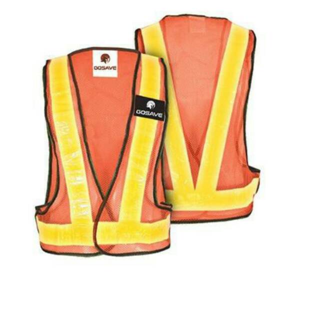 Rompi V Guard Jaring Orange / Safety Vest Scotlite PVC Rompi v proyek