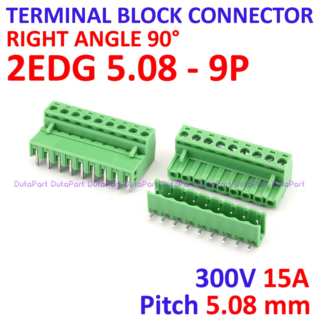 2EDG 5.08 9P 9 Pin Right Angle Siku Terminal Block Connector 5.08mm